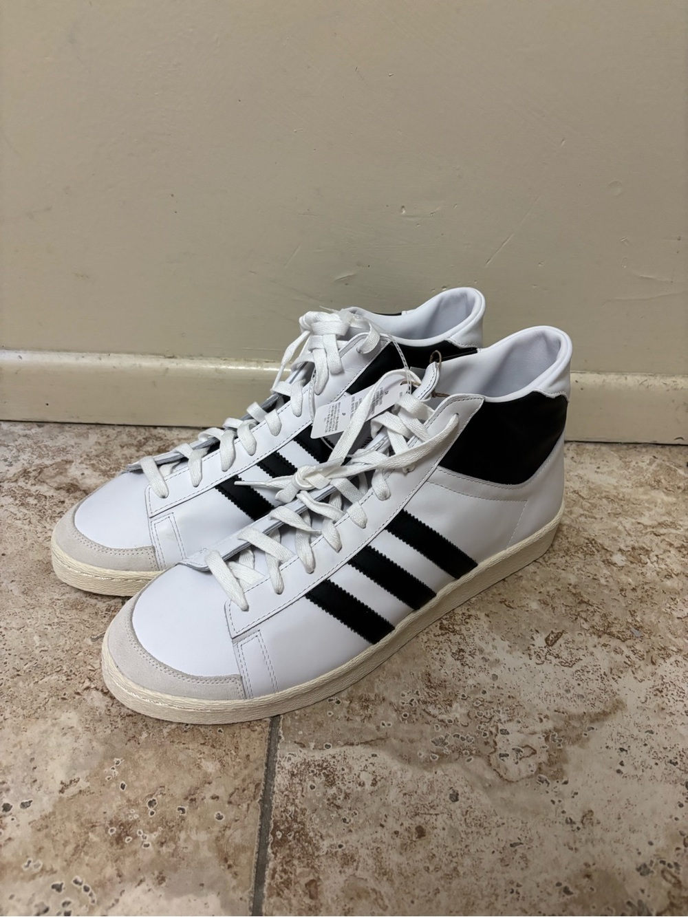 adidas Originals Jabbar Hi Cloud White Core Black JI3445 Men's US14 NEW